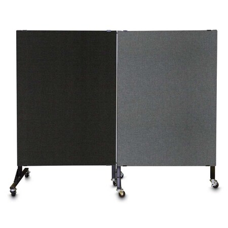United Visual Products Enclosed Corkboard, 1 Door, 72"x48", 4" Fra UV3419-WHITE-SURF